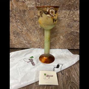 GIPAR Mouth Blown Hand Painted Vase/candleHolder